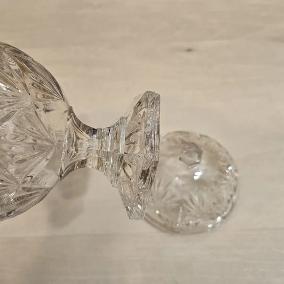 Vintage Egg Shape Cut Crystal Glass Candy Dish With Lid 8.5" Gorgeous - Picture 8 of 15